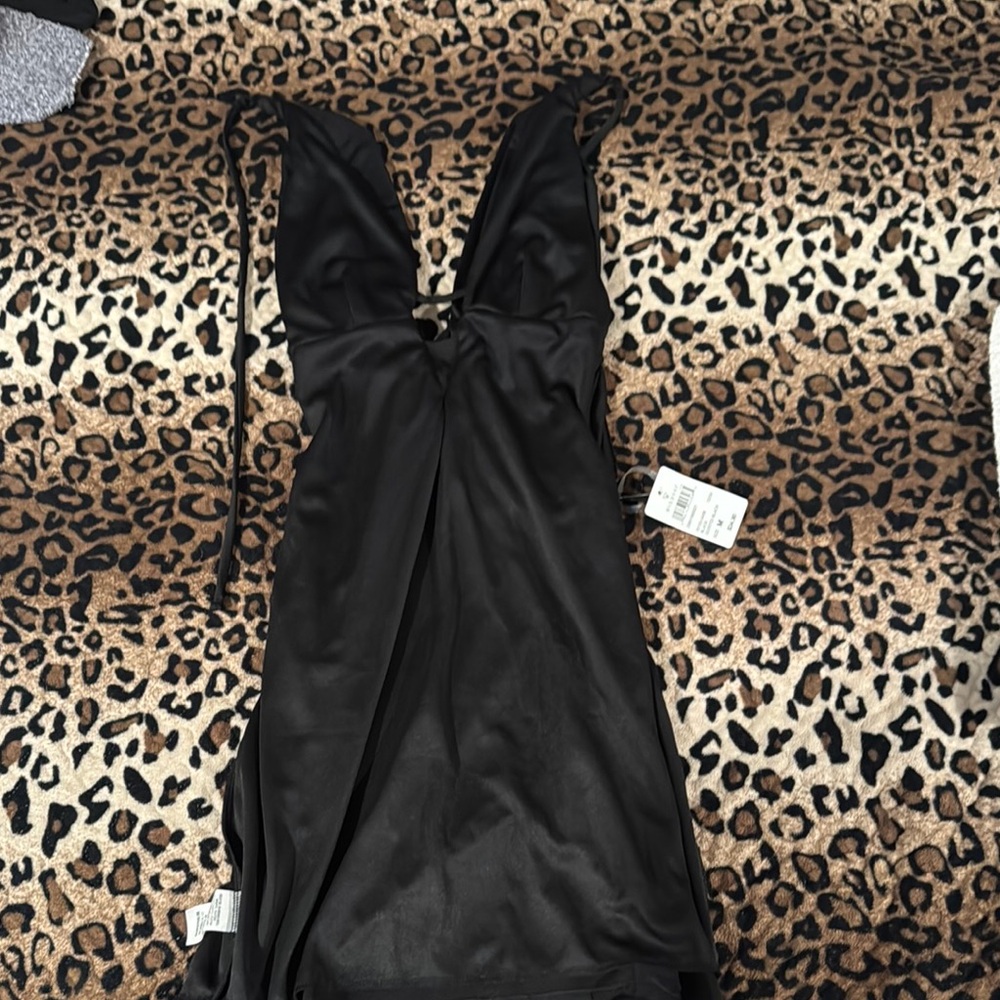 Elegant Black Halter Dress